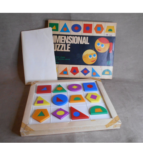 Vintage Dimensional Puzzle Europlastic Amsterdam Holland Montessori RARE - Picture 2 of 10